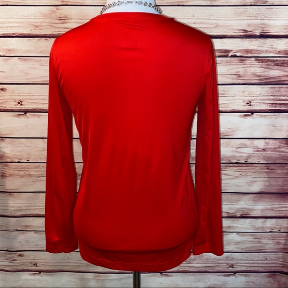 🚫SOLD🚫 Nike Red Dri Fit Long Sleeve Athletic Top - Picture 5 of 7